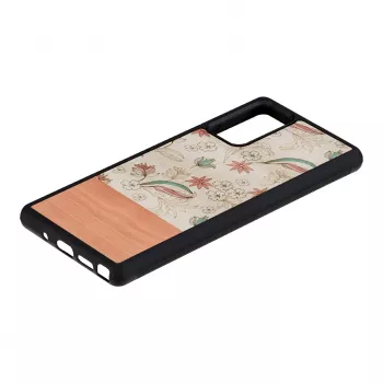 Funda para móvil Man and Wood para Samsung Galaxy Note 20 — flor rosa sobre negro