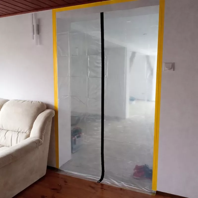 Puerta protectora contra polvo para reformas Xxl, cortina antipolvo 230X135 recta