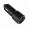 Cargador de coche para dispositivos móviles Gembird TA-UC-AC2PDQC38-CAR-01, USB-C, 38 W, 12-24 V, negro
