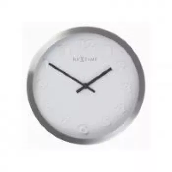 NeXtime Reloj de pared 2991ar Paniki Number, Ø34 cm, blanco