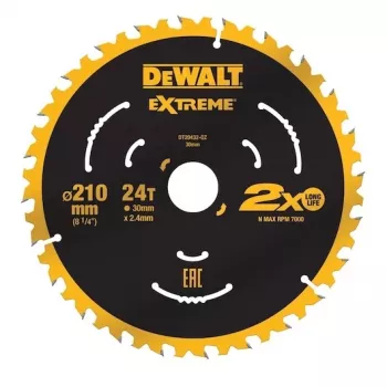 Disco de sierra circular DeWALT DT20432-QZ 21 cm con punta de carburo de tungsteno