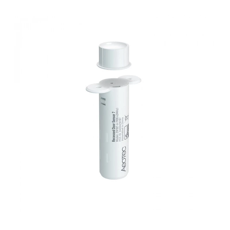 Sensor de puerta empotrable AEOTEC Recessed Door Sensor 7 Z-Wave Plus V2 blanco — sensor de contacto empotrable para puertas/marcos