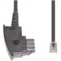 Cable de teléfono e+p T 36/3 3 m transparente negro