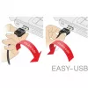 DeLOCK Easy - Cable USB - USB (M) acodado izquierda/derecha, reversible a USB Type-B (M) - USB2.0 - 50 cm - negro (85167)