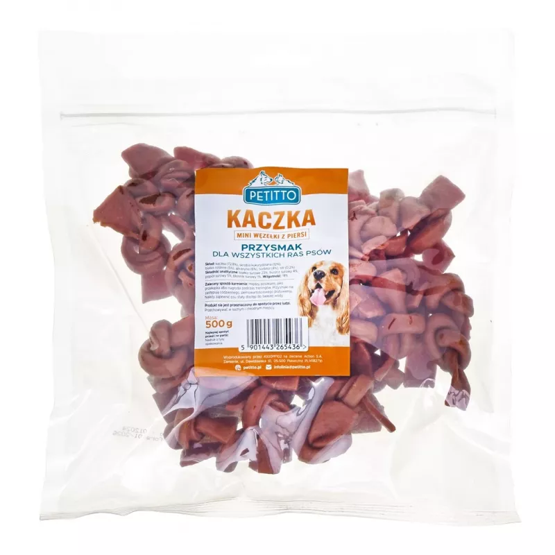 Nudos mini de pechuga de pato PETITTO - snacks para perros - 500 g