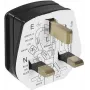 Enchufe eléctrico Bachmann 910.176, 3 polos, 250 V AC, 13 A, carcasa de plástico negra