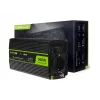 Inversor de coche Green Cell INV16 500 W DC 12 V a AC 230 V, 50 Hz, puerto USB, refrigeración activa, negro