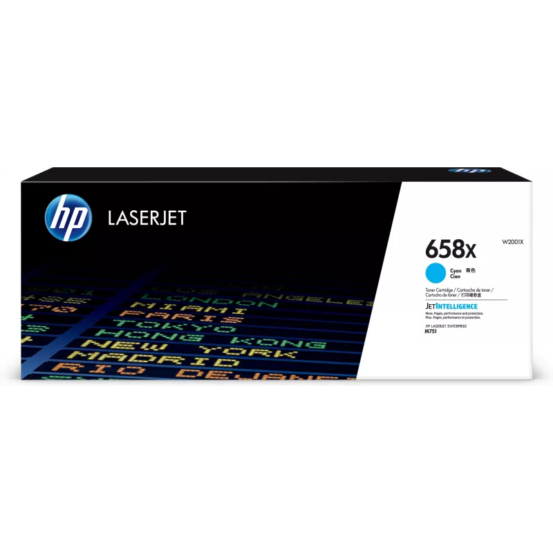 Cartucho de tóner original LaserJet HP 658X alto rendimiento cian, 28000 páginas, cian, 1 ud.