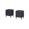 Mesita de noche cama meble NOVA 44×40×52 cm, 1 cajón, azul marino mate