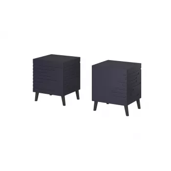 Mesita de noche cama meble NOVA 44×40×52 cm, 1 cajón, azul marino mate