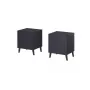 Mesita de noche cama meble NOVA 44×40×52 cm, 1 cajón, azul marino mate