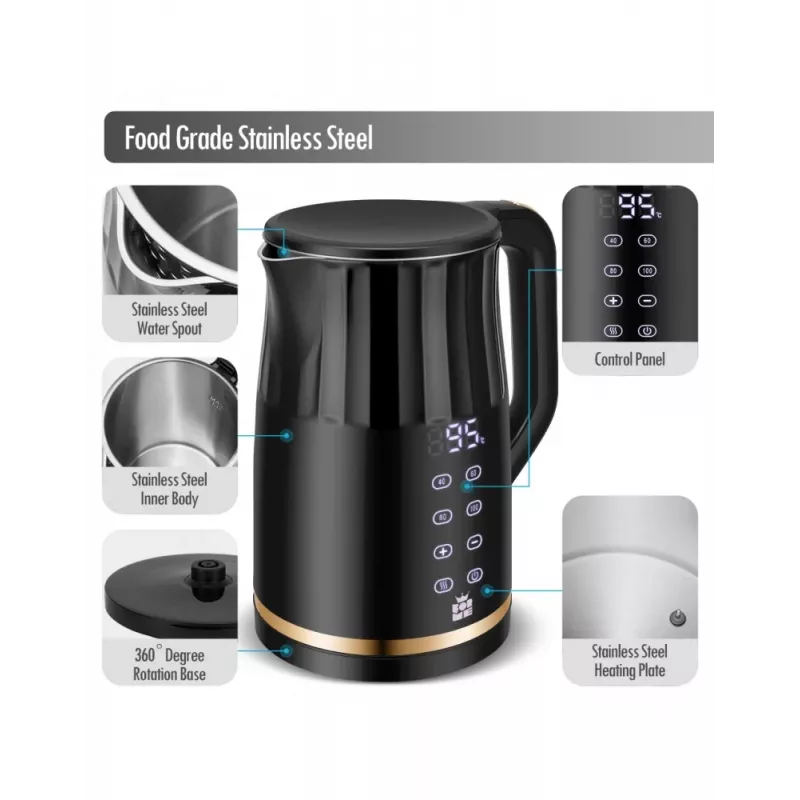 Hervidor eléctrico Forme FKG-3017 1,7L 2200W negro