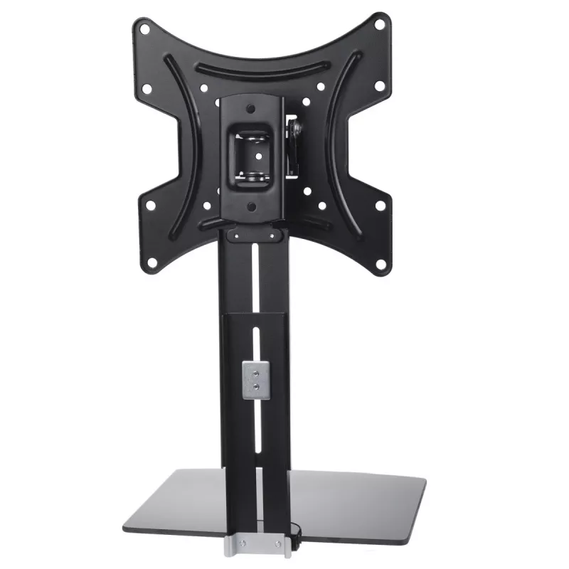 Soporte de pared para TV MACLEAN MC-451 con balda y ajuste de inclinación, VESA 75x75–200x200 mm, hasta 20 kg, para pantallas de 15 inch–42 inch