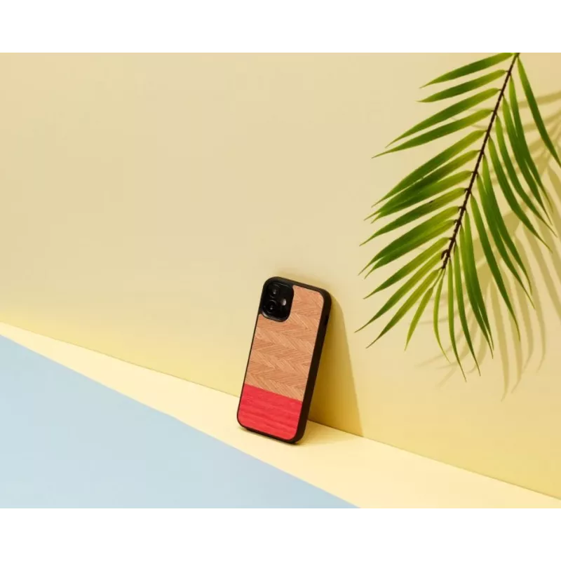 Funda protectora para móvil Man and Wood para iPhone 12 mini – espiga azalea negro