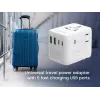 Gembird TPA-2A3C70-01-W adaptador de corriente de viaje universal, 3x USB-C, 2x USB-A, 70 W, GaN, blanco