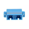 Adaptador de fibra óptica Extralink SC/UPC monomodo dúplex, azul, conectores SC/UPC