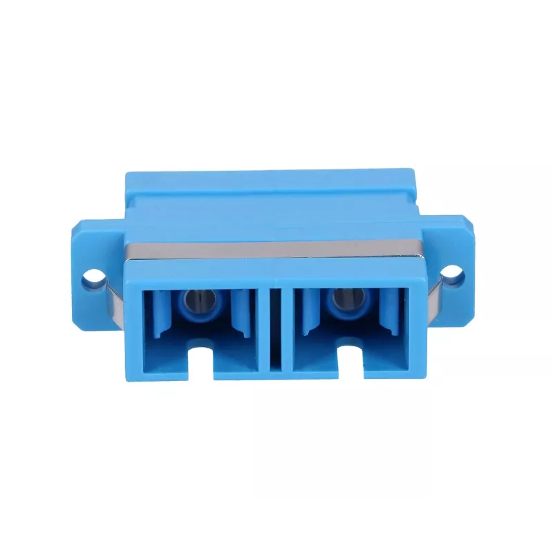 Adaptador de fibra óptica Extralink SC/UPC monomodo dúplex, azul, conectores SC/UPC