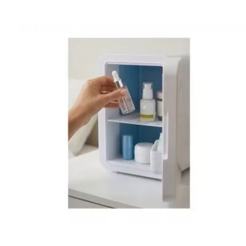Mini nevera con espejo de maquillaje LED Elle ESDAFX04WHEU 4 L blanca