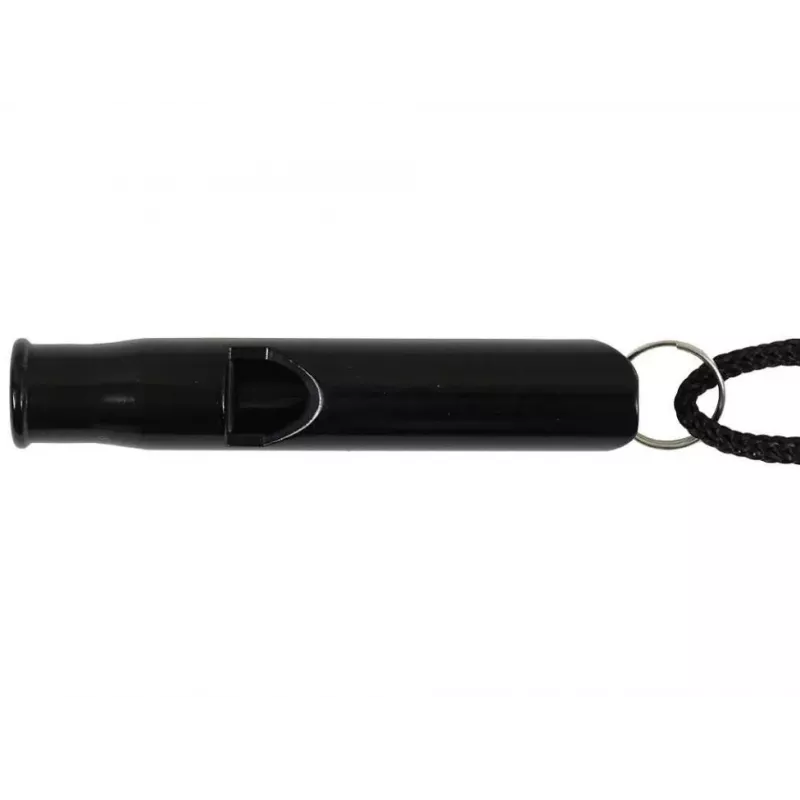 Silbato de supervivencia, aluminio, negro