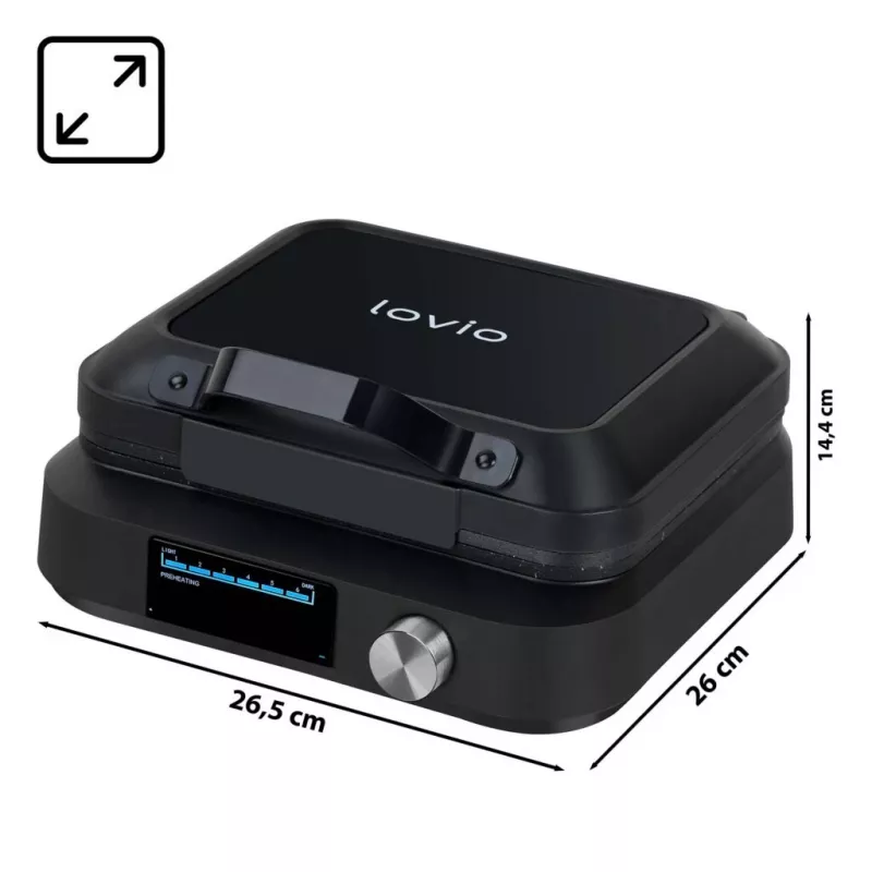 Gofrera Lovio LVWF002BK 1500W negra