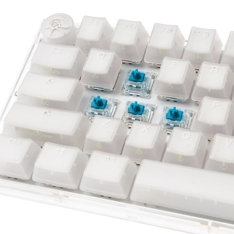 Teclado gaming Ducky One 3 Aura Blanco Mini, RGB-LED - MX-Azul (US)