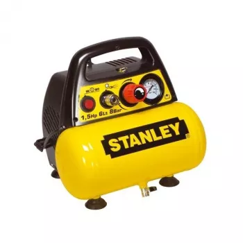 Compresor de aire eléctrico portátil STANLEY DN 200/8/6 — 1100 W, depósito de 6 litros, 8 bar, 180 l/min