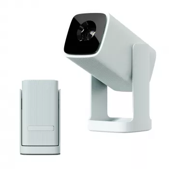 Proyector WANBO Cube 1 — resolución 720p, 200 lúmenes ISO, Android TV 11, azul cielo