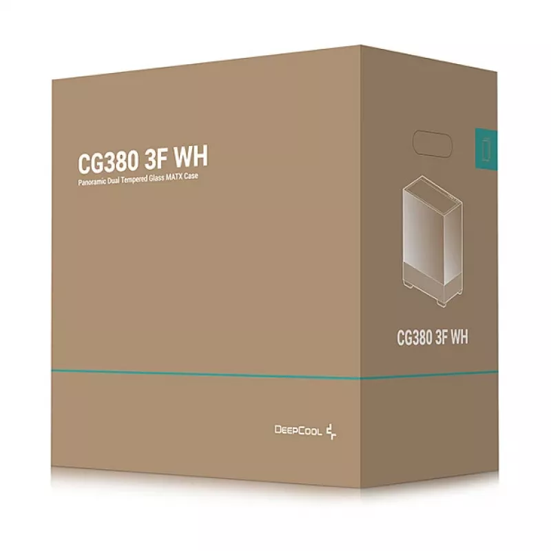 Caja semitorre PC DeepCool CG380 3F WH — Blanca, 235×437×451 mm, compatible con 2,5