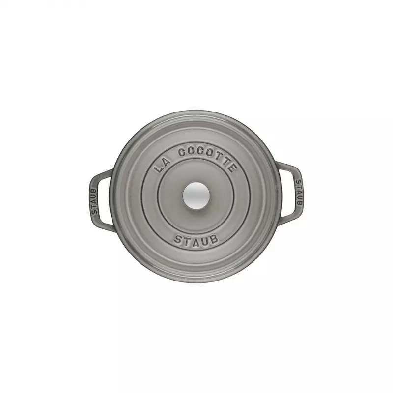 Staub La Cocotte redonda de hierro fundido 26 cm, gris grafito