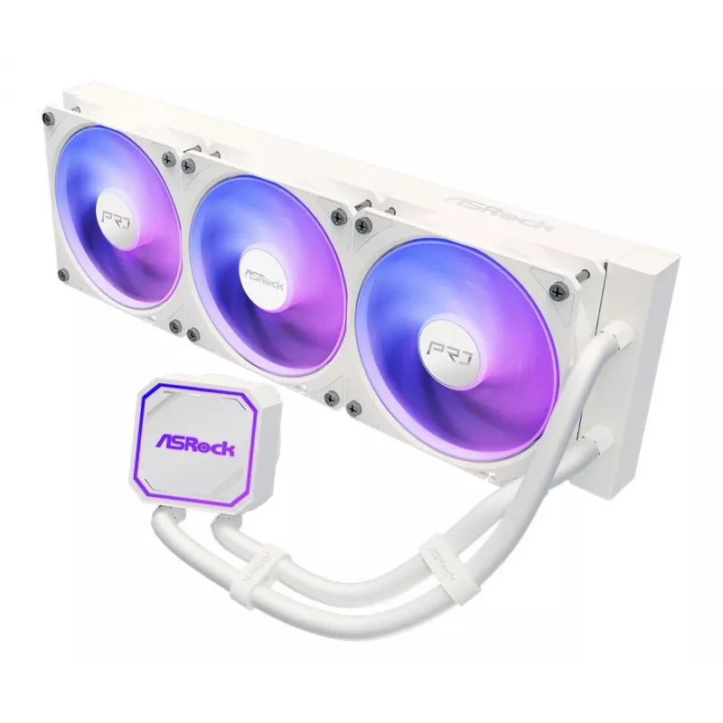 Refrigeración líquida para CPU ASROCK Pro 360 ARGB White – refrigeración líquida AIO de 360mm, iluminación ARGB, acabado blanco