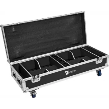 Flightcase Roadinger 31005145 para 8x AKKU IP UP-4 QuickDMX con función de carga