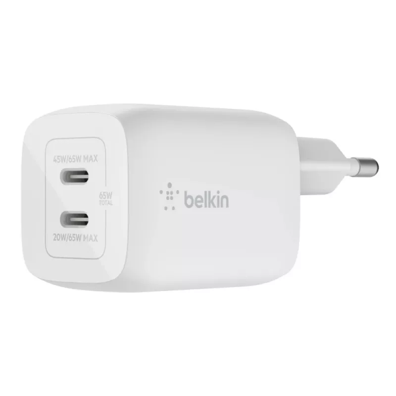 Cargador Belkin WCH013vfWH de interior con carga rápida AC para portátil, smartphone y tablet