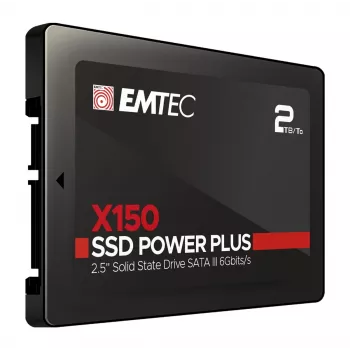 Emtec X150 Power Plus - SSD - 2 TB - interno - 6,4 cm (2,5 inch) - SATA 6Gb/s (ECSSD2TX150)