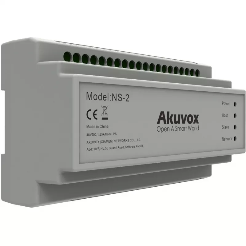 Akuvox NS-2 Switch de red Fast Ethernet (10/100) Carril DIN Gris