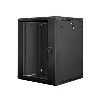 Armario de instalación de pared Lanberg 19'' 15U 600x600mm negro (puerta de cristal)