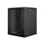Armario de instalación de pared Lanberg 19'' 15U 600x600mm negro (puerta de cristal)