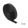 Cinta de velcro DeLOCK 3 m x 20 mm negra nailon