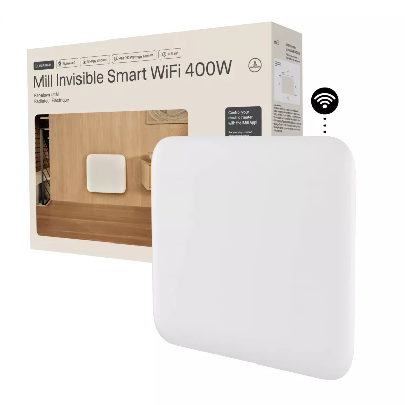 Emisor térmico Mill PA400WIFI4 400W apto para 4-6 m² blanco IPX4