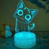 Lámpara LED de mesa/decorativa MANTA SNL119RGB luz RGB 3D animal para decoración de interiores