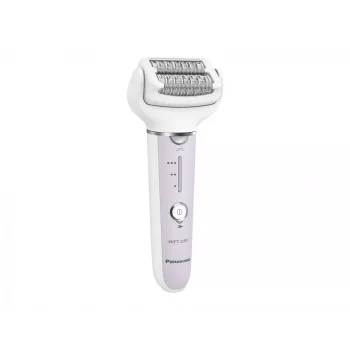 Depiladora Panasonic ES-EY30A – 60 pinzas, 3 velocidades, en húmedo y en seco, a pilas, blanco/lila
