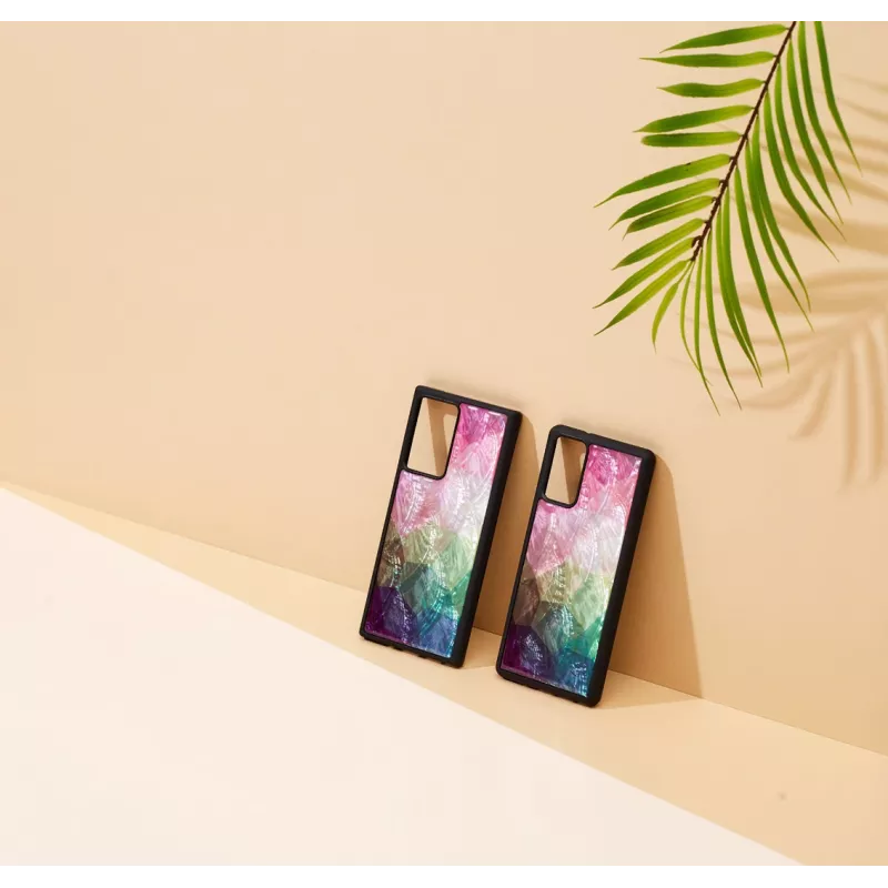 Funda protectora iKins para Samsung Galaxy Note 20 Ultra – diseño Water Flower, negra