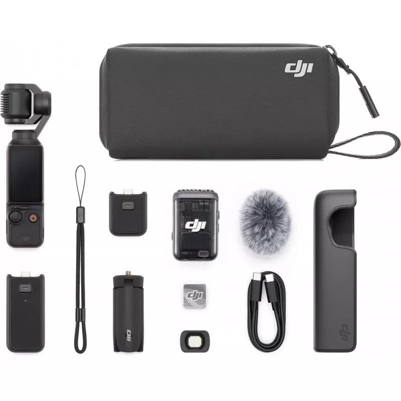 DJI Osmo Pocket 3 Creator Combo – 1 cámara gimbal CMOS, 4K/120fps, 2 pantallas táctiles OLED