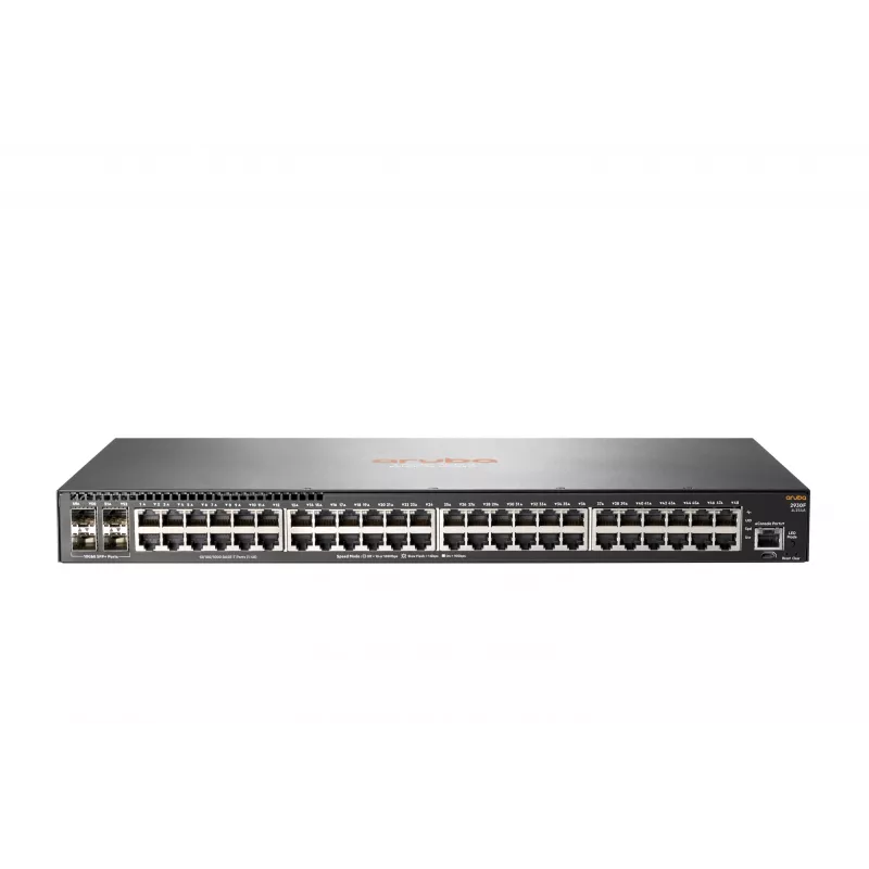 HPE - Serie Aruba - Switch - 2930F 48G 4SFP+ - L3 - gestionado - 48 x 10/100/1000 + 4 x 1 Gigabit/10 Gigabit SFP+ (Uplink) - montaje en rack