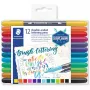 Staedtler Design Journey 3004 TB12 rotuladores de doble punta para brush lettering, 12 uds., colores surtidos