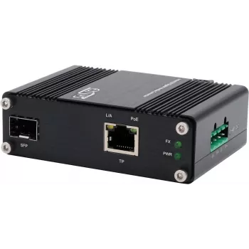 Convertidor de medios Exsys EX-60340 PoE+ 60W, temperatura de funcionamiento -40°C a +75°C