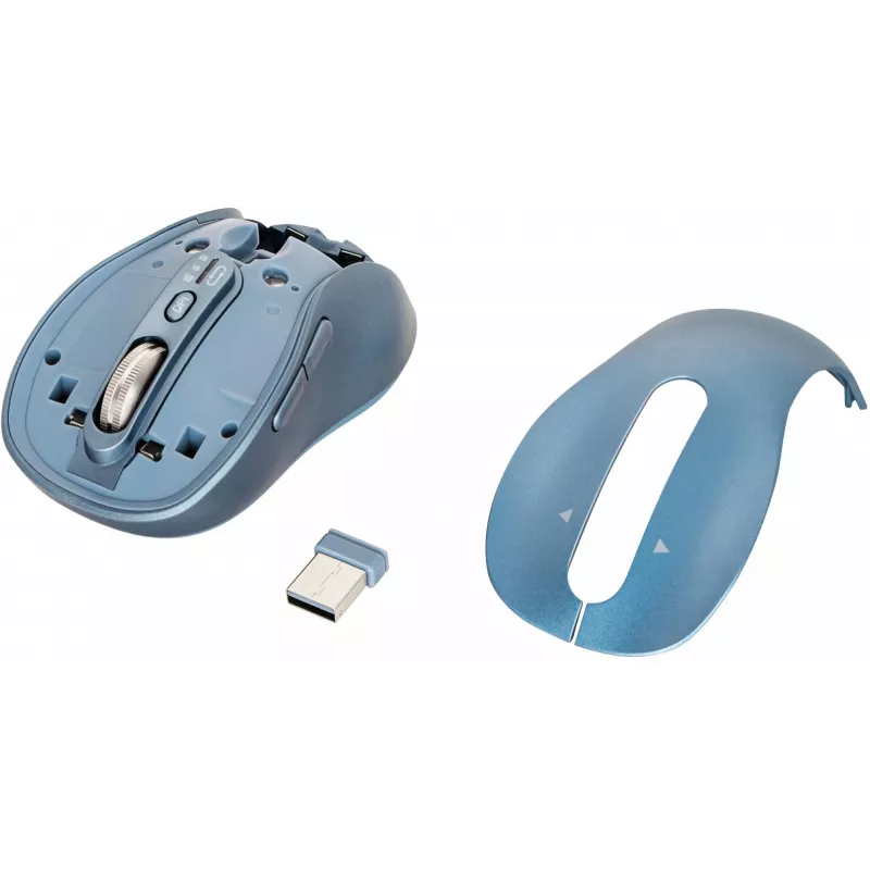 Ratón inalámbrico YENKEE YMS2010BE de doble modo ergonómico, receptor USB 2,4 GHz + Bluetooth 5.1, DPI de 4 niveles 1000–3200, 6 botones