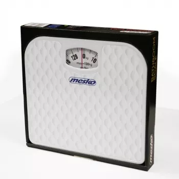 Báscula mecánica Mesko MS 8160 – capacidad máxima 130 kg, precisión 1000 g, blanca
