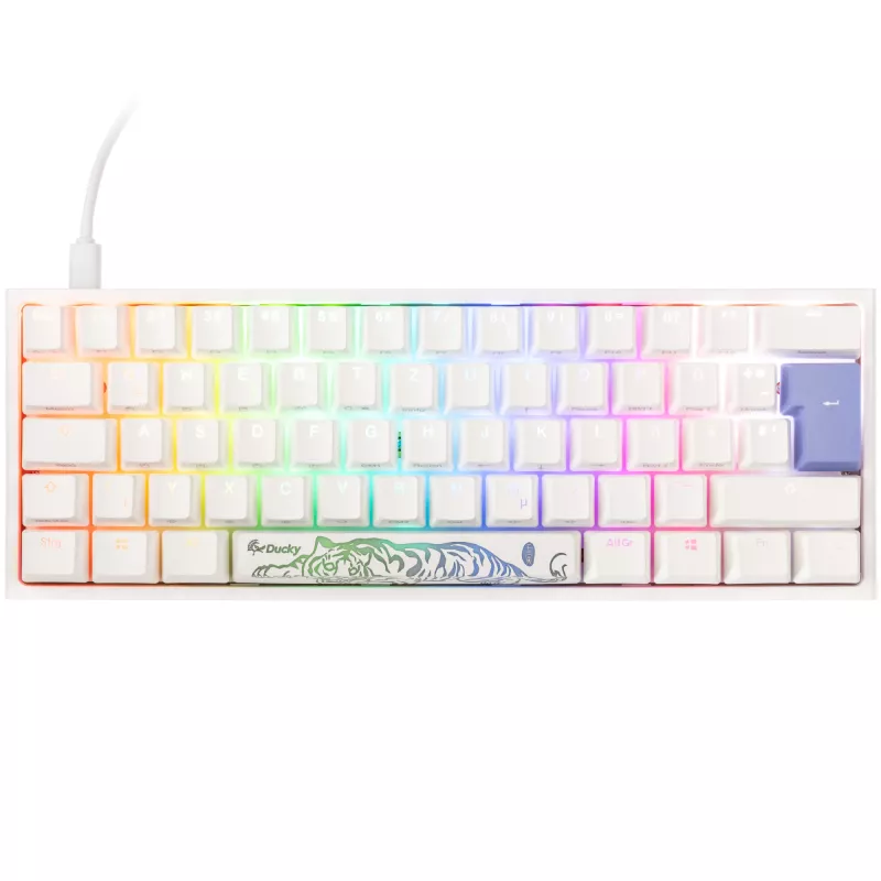 Teclado gaming mecánico Ducky One 2 Pro Mini RGB LED interruptores Cherry Red layout 60%