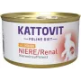 Comida húmeda para gatos KATTOVIT Riñón/Renal Pollo 185 g – dieta veterinaria renal, gatos adultos, lata de 185 g