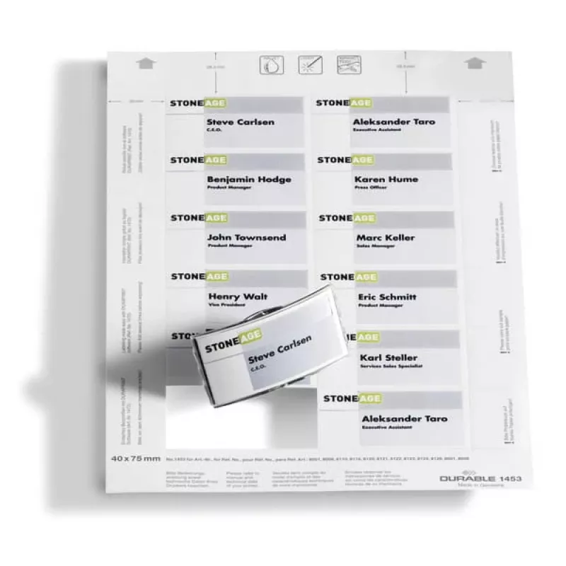Funda insertable para tarjeta de identificación Durable 1453-02